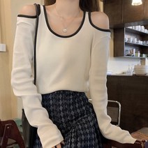 [랜덤플레이] 스트릿룩 어깨 트임 루즈핏 티셔츠