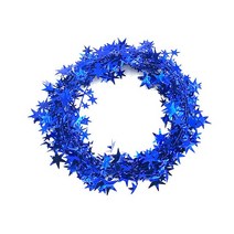 2M/5M 크리스마스 장식 깃발 화환 홈 트리 생일 결혼식 새해 파티 컬러 등나무, 09 5m blue