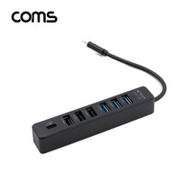 USB 3.1 Type C 7포트 허브 / USB 3.0 3P / USB 2.0 3P / Type C [TB198]