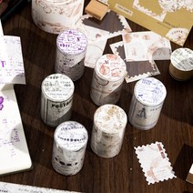 빈티지 프레임 우표 다꾸 6종 마스킹테이프, 5.여행기록 (MT-940)