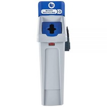 Rubbermaid Commercial Products Slim Jim 재활용 스테이션 1-스트림 혼합 재활용 쓰레기통/캔/키, 33G, Landfill