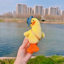 윤스어게인 키링 오리 인형 자동차 가방 열쇠고리 키홀더, 옐로우