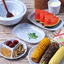 옛날 블루 멜라민 분식 분식집 떡볶이 중국집 식기 접시 그릇