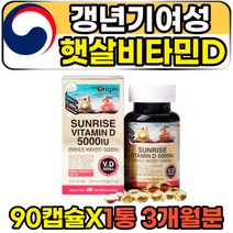 갱년기여성 뼈건강 햇빛비타민 콜레칼시페롤 영양제 5000IU 90연질캡슐 1박스 12주분 독일 비타민D3 중년 50대 60대 골밀도 여자 주부 코스트코CHOLECALCIFEROL 고용량