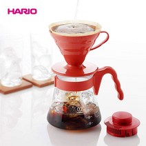 로프트샵 하리오 V60 푸어오버드립세트 4인 레드VCSD-02R, 단품, 레드
