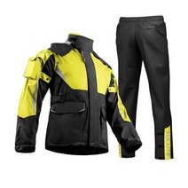 couyor 오토바이 우비 라이딩 방수 자켓 바이크 우의 상의 바지 세트, 엘로우
