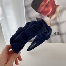 단색 폴드 패턴 와이드 헤어 밴드 머리띠 여성용 여자 후프 디자이너 모자 패션 액세서리