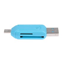 블랙박스sd카드리더기 c타입 멀티 유심칩 nfc 2 in 1 다기능 USB2.0 OTG 카드 판독기 TFSD 어댑터 전화 확장 헤더, 02 blue