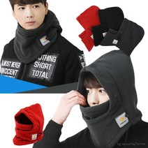 후드넥워머 방한마스크 모자 털모자 목도리 융털양말