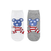 SOCKSLAB 남자발목 기본 스니커즈 캐릭터양말 성조기 베어 2종 색상선택
