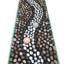 힐스텝 천연자갈 발지압매트, 1개, 대형(40x150) 고밀도