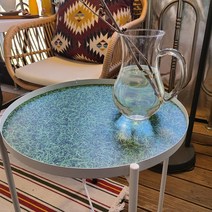 [dough]이케아 글라돔 매트 3mm Gladom 트레이 사이드테이블 탁자 거실 쇼파, 02.테라조 그레이