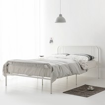 마켓비 GALDA 철제 침대 퀸사이즈 Q 150x200, 에그화이트 1726.3742