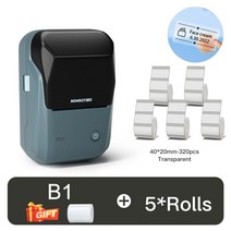 라벨링 기계 자동 날인기 금속 미니 도배 레이져 Niimot 1 Therml l Printer luetooth Port Poket Mker rod, 13 ddr40x20-5Rolls
