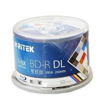블루레이 외장cd롬 드라마 ODD 10 개 50 그램 BD-R 2x8 속도 Ritek 인쇄 Bluray DL 더블 레이어 빈 DVD 디, 01 50GB