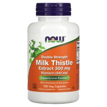 NOW Foods 나우푸드 더블 스트렝스 실리마린 300mg 100정, 1개