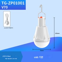 Ciliver 2021 태양광 충전 전구 삼면 전구 내장 리튬이온 야시장 노점등 비상 LED등, 1개, ZP01001삼성기초1전기10LED