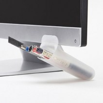펜홀더 모니터 펜수납함 선반 책상펜 반투명 323232L, 딥브루