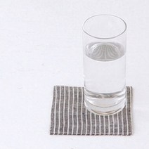 기타 바보사랑[포그린넨] 코스터 그레이 화이트 스트라이프