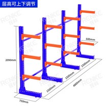 중량랙 선반 창고 앵글 철제 조립식 물류창고 산업용 공장 적재 파렛트, L4860xW750xH2090x4층단면
