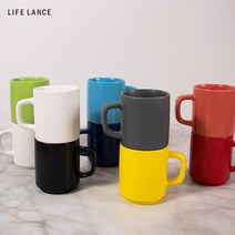 라이프란스 원톤올무광 무지 머그컵 도자기 북유럽 360ml, 마린블루