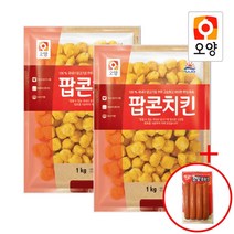 사조오양 팝콘치킨 1kg x 2개+참맛후랑크 80g 판매자 햇살누리, 2080g, 1세트