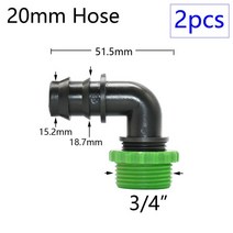 PE 호스 커넥터 어댑터 농업 관개 시스템 파이프 커플러 1/2 