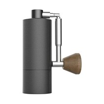 TIMEMORE NANO 수동 커피 그라인더 CNC 커팅 스테인리스 스틸 버 조절 가능한 세팅 듀얼 베어링 중앙 축 포지셔닝 휴대용 접이식 그라인더(블랙)