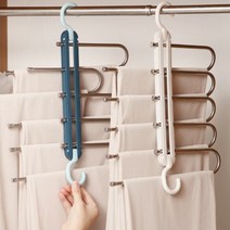 HOME 접이식 5단 바지걸이 논슬립 바지걸이 HANGER, 그린