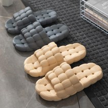 아트박스/유얼홈 퀼트 욕실화 고급 EVA 향균 미끄럼방지 화장실 슬리퍼, 차콜L