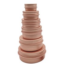 캔들만들기재료 캔들유리용기 소이캔들만들기 DIY5g 10g 20g 30g 60g 알루미늄 틴 병 금속 50ml 빈 화장품, 03 Rose gold_08 100g