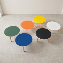 리밍 좌식 쇼파 거실 테이블 화이트 그린 블랙 오렌지, 퓨어화이트, 타원형