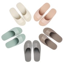 깔끔한 심플 실내화 사무실 슬리퍼 실내 가죽, 카키, L, 1개