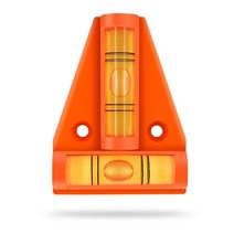 GPS 측량기 은폐 레벨 측정기 삼각형 플라스틱 레벨 표시기 세로 가로, 노란색 수준