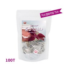 붉은깻잎차 자소엽 차즈기차 루테올린 베타카로틴 차조기차 워터 물 말린 건조차즈기 잎 분말 가루 100티백 눈 건강차, 1팩