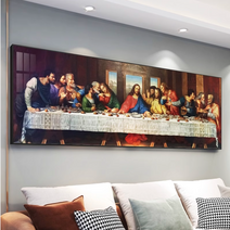 서래아트 Last supper 최후의만찬 4 version 특대형 액자 레오나르도다빈치 예수님과 열두제자 전면강화아크릴 알루미늄프레임, 02복원판, 알루미늄블랙