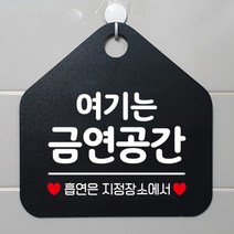 [바보사랑] 오픈 사무실 문 실내 걸이용 포맥스 화장실 금연 안내판 팻말 제작 288여기는, 옵션1:288여기는금연공간 / 옵션2:화이트판+문구핫핑크