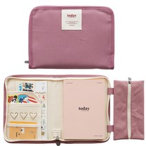 퍼니메이드 투데이 캔버스 북파우치 만년다이어리, 인디핑크