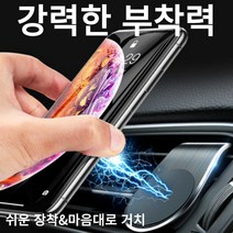 초강력한 차량용 마그네틱 송풍구 휴대폰 자석 거치대, 실버, 1개