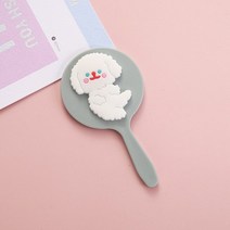 미용실경대 귀여운 미니 핸드 헬드 화장품 거울 드레싱 살롱 이발사 미용 헤어 미용사 만화 장식 거울 핸들, 5K