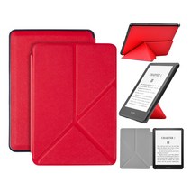 아마존 킨들 페이퍼화이트5 11세대 전용 가로 세로 2단 거치 커버 케이스, RED