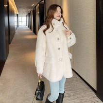 SJW 겨울 퍼자켓 여성 페이크퍼 인조털 숏코트 점퍼 아우터 오버핏