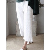 ZANZEA 여성 9분 롱바지 빅사이즈