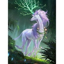 23종 달빛 유니콘 우드 직소퍼즐 행운 기운상승 해몽 복을 얻게 되는 풍수 일러스트 조각퍼즐 꿈 집콕취미 선물 집중력향상 감압 소품 1000/500/300피스, 1000피스, 유니콘퍼즐도안18