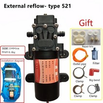 엔진분무기 4행정 고압 동력 자동 농약 살포기 농업 전기 워터 펌프 Dc 12 v 70psi 3.5l/분 내구성 강, 07 521External reflow_01 12V