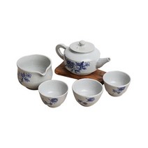 박씨상방 고백자 목단 3인다기세트