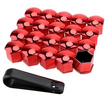 튜익스휠너트 자동차휠너트 Yosolo 20 조각 휠 너트 캡 17mm19mm 자동 트림, 협력사, 레드 19mm, 1개