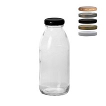 서울패키지 밀크티 음료유리병 1박스 48개 원형 300ml, 화이트캡