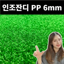 매트하우스 국산 인조잔디PP 6mm 가로 2m x 길이 2m부터 15m까지 선택가능!!, 폭2M x 길이2M, 1개