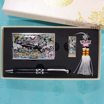 창작스튜디오놀자 자개 사무용품 세트 명함꽂이 손거울 키링 편지칼 볼펜 공예용품 외국인 졸업 판촉 입사선물, 자개USB(16G)